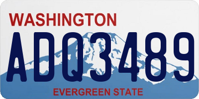 WA license plate ADQ3489