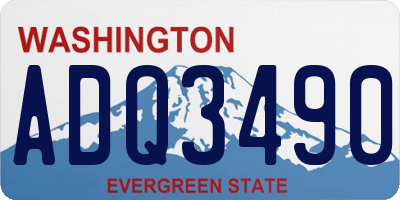 WA license plate ADQ3490