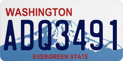 WA license plate ADQ3491