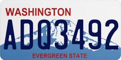 WA license plate ADQ3492