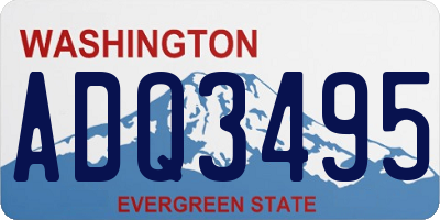 WA license plate ADQ3495