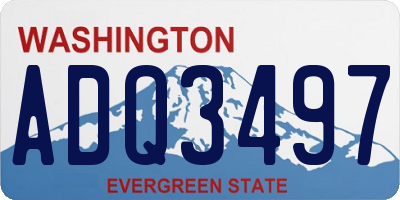 WA license plate ADQ3497