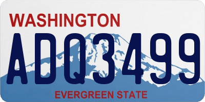 WA license plate ADQ3499