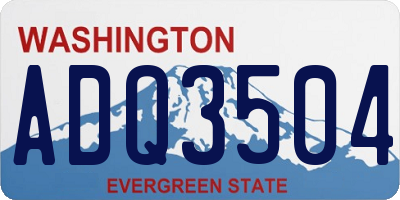 WA license plate ADQ3504