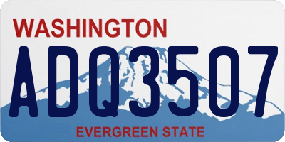 WA license plate ADQ3507