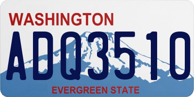WA license plate ADQ3510
