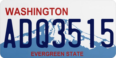 WA license plate ADQ3515