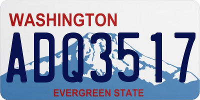 WA license plate ADQ3517