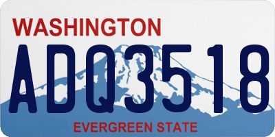 WA license plate ADQ3518