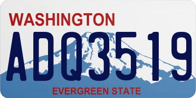 WA license plate ADQ3519