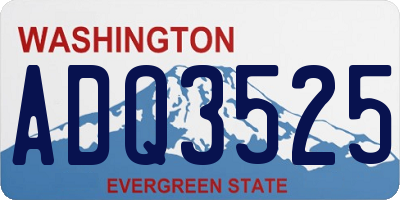 WA license plate ADQ3525