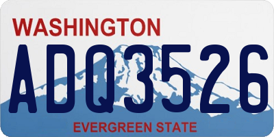 WA license plate ADQ3526