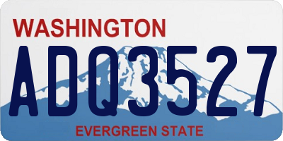 WA license plate ADQ3527