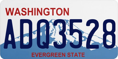 WA license plate ADQ3528
