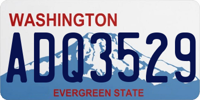 WA license plate ADQ3529