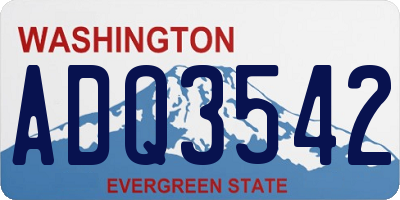 WA license plate ADQ3542