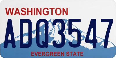 WA license plate ADQ3547