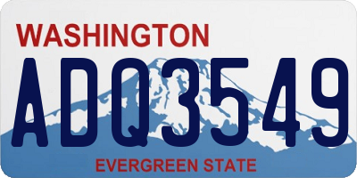 WA license plate ADQ3549