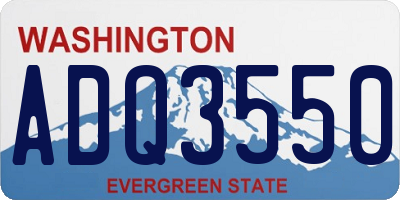 WA license plate ADQ3550