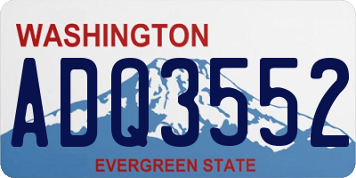 WA license plate ADQ3552