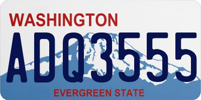 WA license plate ADQ3555