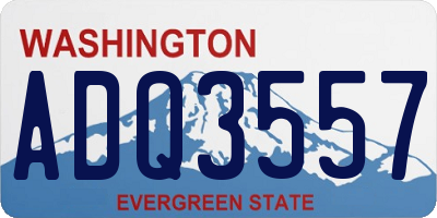 WA license plate ADQ3557