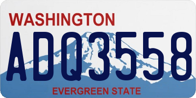 WA license plate ADQ3558