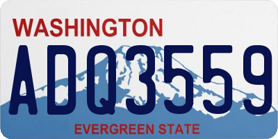 WA license plate ADQ3559