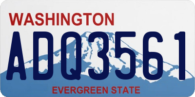 WA license plate ADQ3561