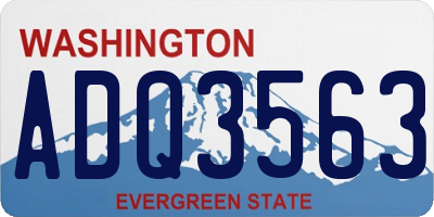WA license plate ADQ3563