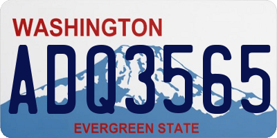 WA license plate ADQ3565