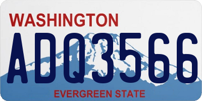 WA license plate ADQ3566