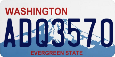WA license plate ADQ3570