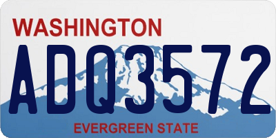 WA license plate ADQ3572