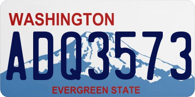 WA license plate ADQ3573