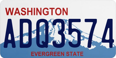 WA license plate ADQ3574