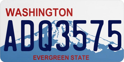 WA license plate ADQ3575