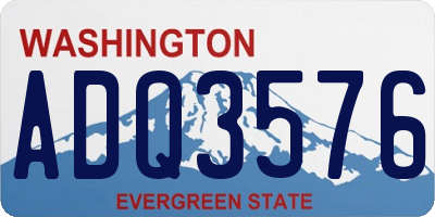 WA license plate ADQ3576