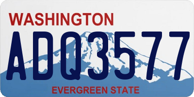 WA license plate ADQ3577