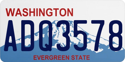 WA license plate ADQ3578