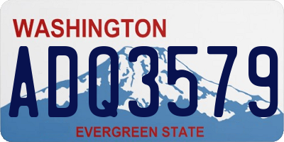 WA license plate ADQ3579