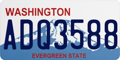 WA license plate ADQ3588