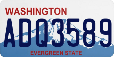 WA license plate ADQ3589