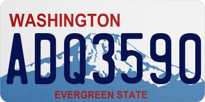 WA license plate ADQ3590