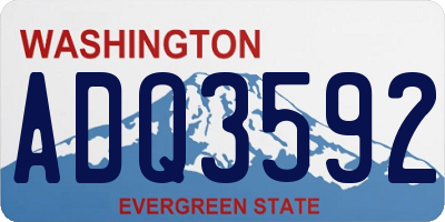 WA license plate ADQ3592