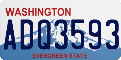WA license plate ADQ3593