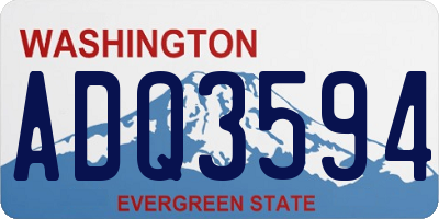 WA license plate ADQ3594