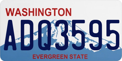 WA license plate ADQ3595