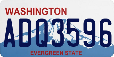 WA license plate ADQ3596