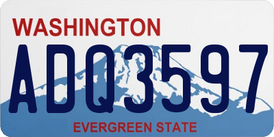 WA license plate ADQ3597